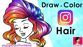 बाल कैसे बनाएँ | ड्रा + कलर आसान! Fun2draw सुंदर एनीमे मंगा हेयरस्टाइल कैसे बनाएँ screenshot 5