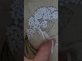 Stitching cow parsley #Frenchknots #summerembroidery #cowparsley #handembroidery #embroiderywreath