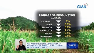 PSA: Produksyon ng agrikultura at pangingisda sa bansa, 3 sunod-sunod na taon nang lumiliit | Saksi