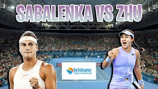 Aryna Sabalenka vs Lin Zhu Brisbane Third Round