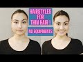 Hairstyles for Thin hair with Round face | No Hair equipments and Back combing | Smriti Singhal