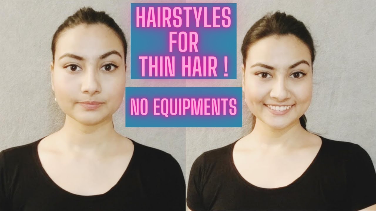 Hairstyles for Thin hair with Round face | No Hair equipments and Back  combing | Smriti Singhal - YouTube