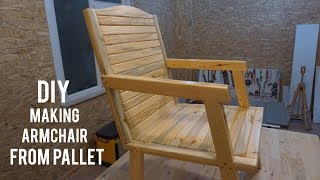 Making a armchair from pallet / Building wooden armchair