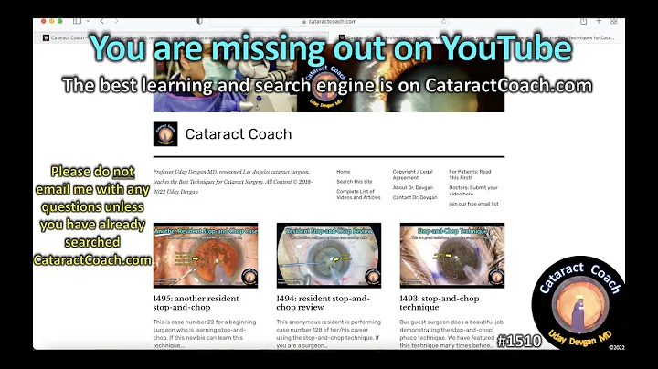 CataractCoach 1510:You are missing out on YouTube ...