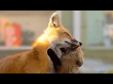Video: Osamocená dětská liška přijatá mateřskou kolií, a je to stejně roztomilé jako to zní!