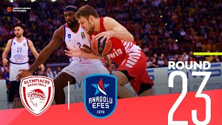 Vezenkov Leads Olympiacos Past Efes Round 23, Highlights Turkish Airlines Euroleague