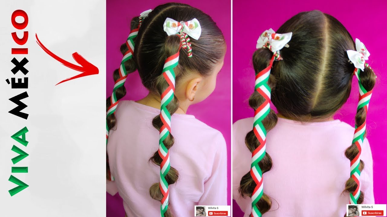 Peinado para niña / Easy hairstyle for girl ❤ FIESTAS PATRIAS - YouTube