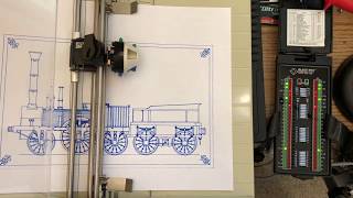 Apple 410 Plotter prints the Adler Locomotive