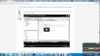 CSS Video Tutorials Part 2 : Difference between Inline, Internal and External style sheets