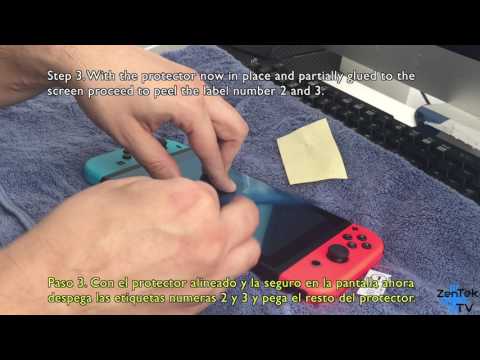 How to apply HORI screen protector for NINTENDO SWITCH / Protector de Pantalla HORI Switch