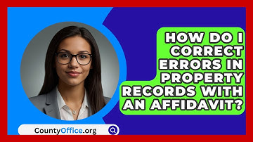 How Do I Correct Errors In Property Records With An Affidavit? - CountyOffice.org