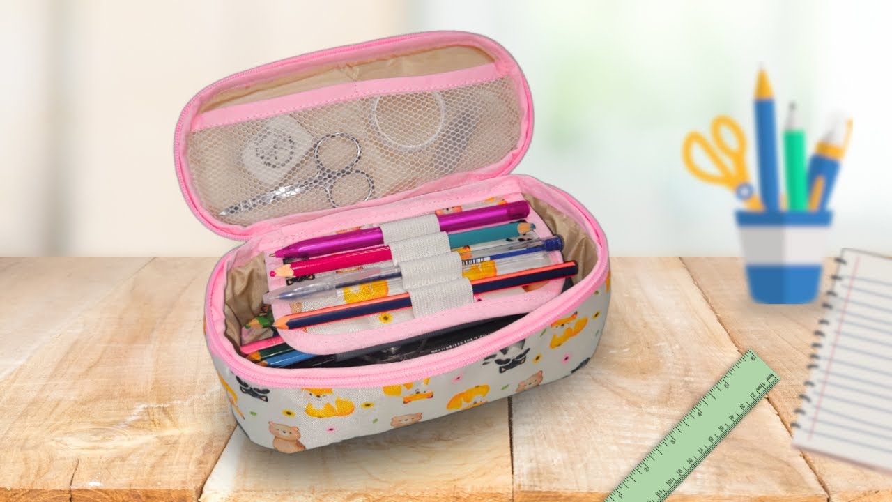 Как сшить школьный пенал ✂️ | Пенал с удобной застежкой + выкройка (размеры)