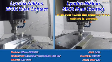 Lyndex-Nikken - ER32 NCAT40 6mm - 155 IPM vs SK16 Dual Contact NCAT40 - 16mm - 165 IPM
