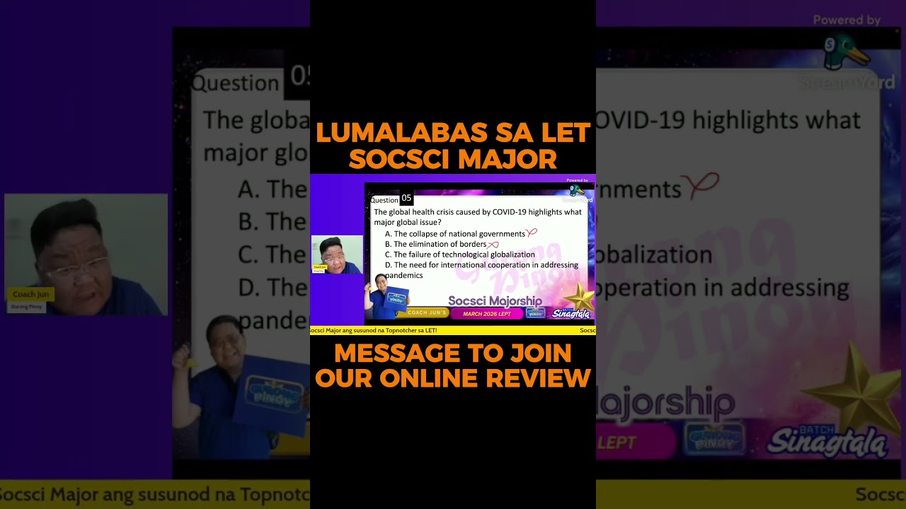 𝐋𝐔𝐌𝐀𝐋𝐀𝐁𝐀𝐒 𝐒𝐀 𝐋𝐄𝐓: 𝐒𝐎𝐂𝐈𝐀𝐋 𝐒𝐂𝐈𝐄𝐍𝐂𝐄 𝐌𝐀𝐉𝐎𝐑𝐒𝐇𝐈𝐏 