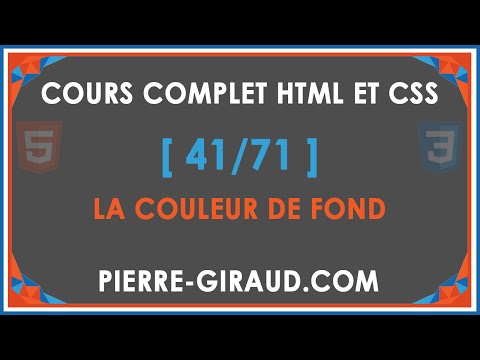 Vidéo: Comment Changer La Couleur De Fond D'un Site Web