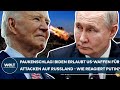 Ukrainekrieg paukenschlag biden erlaubt uswaffen fr attacken auf russland  wie reagiert putin