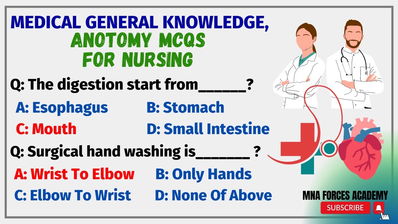 Medical General Knowledge MCQs Anatomy For Nursing Blood Pressure, Pulse Rate, Oxygen Level