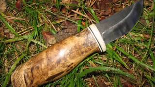 Making a Scrap Steel Knife with a Dyed Oak Handle