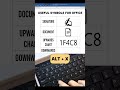 Useful MS Word Text Codes for Office Work 💼 #shorts