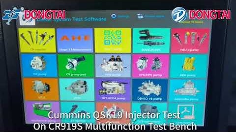 CUMMINS QSK19 INJECTOR TEST  ON MULTIFUNCTION TEST BENCH CR919S