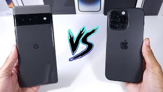 Google Pixel 6 Pro VS iPhone 14 Pro! (Cameras, Speed Test, Display & Speakers)