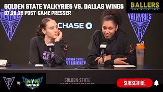 Information Carla Leite & Janelle Salaün: GS Valkyries Postgame Presser vs. Dallas Wings | 07.25.25 Guide