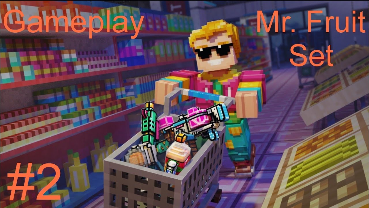 Pixel Gun 3D - Mr. Fruit Set Gameplay #2