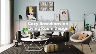 Cozy Scandinavian Living Room Design with Soft Textures screenshot 2