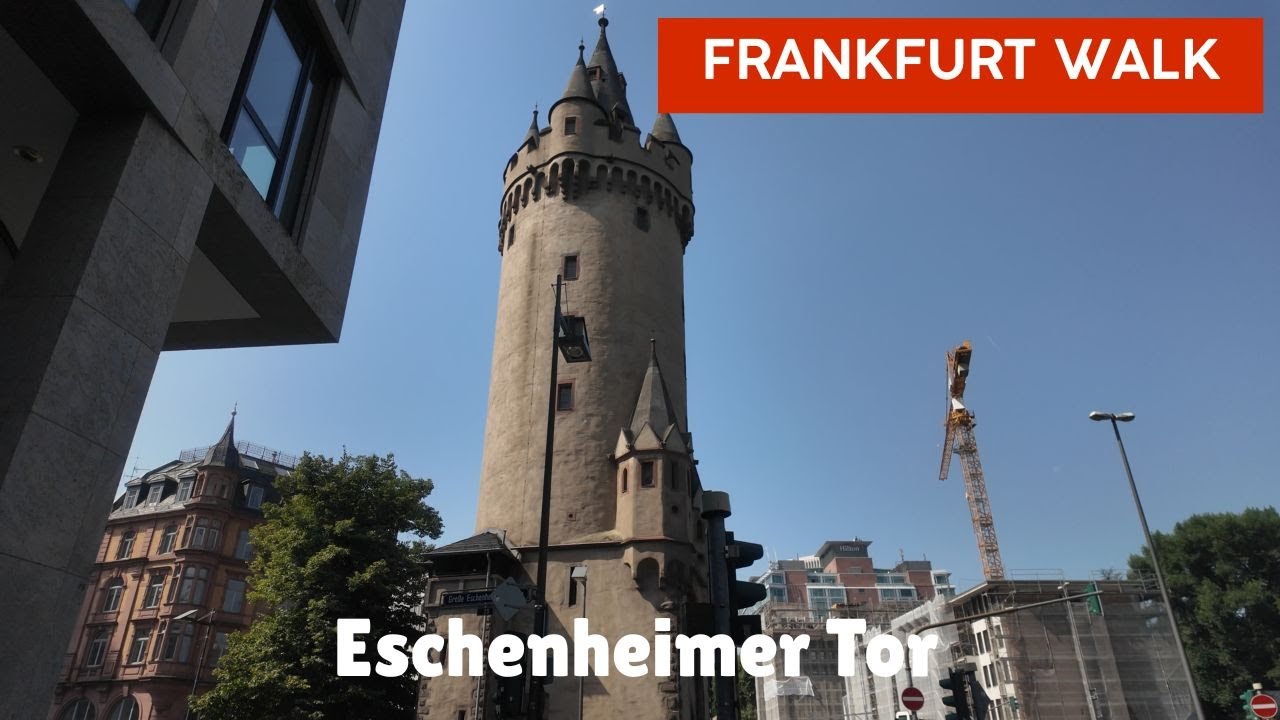 [4K] Frankfurt Walk: Eschenheimer Tor City Gate