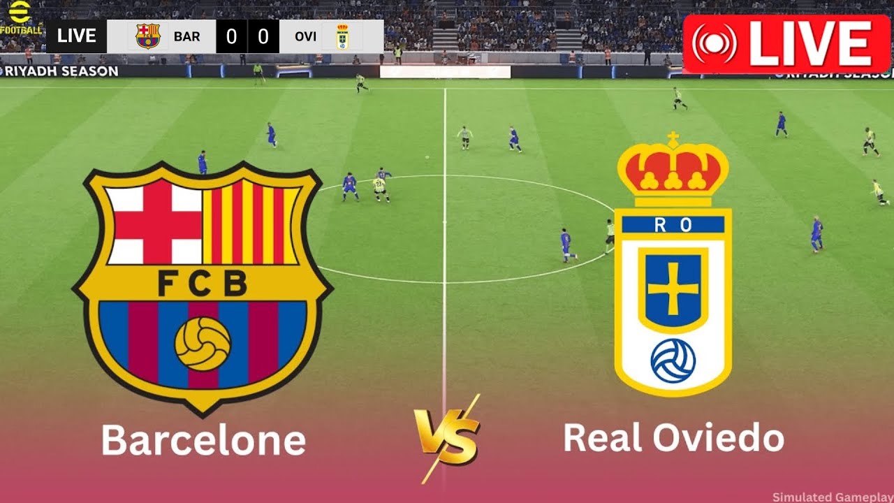 🔴 LIVE Barcelona vs Oviedo | La Liga 2025/26 | PES 21 Simulation Gameplay