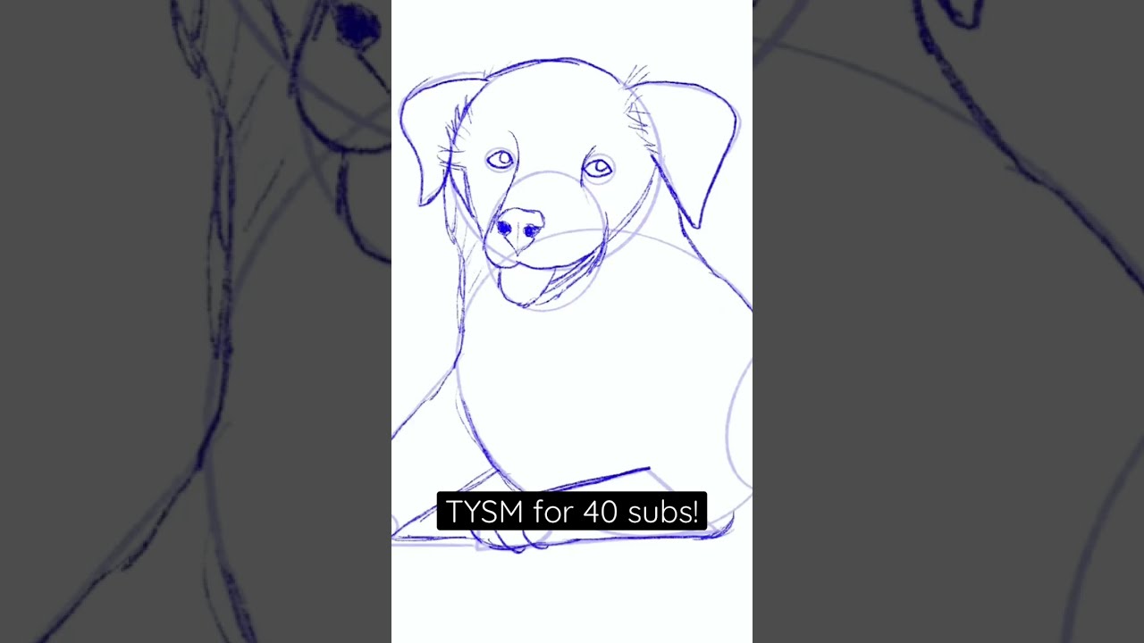 TYSM FOR 40 SUBS Thankyou Thanks Tysm Drawing Art Cute Shortsvideo Dogs