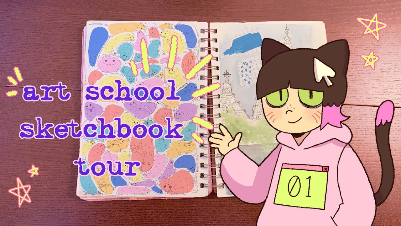 art school college sketchbook tour - YouTube