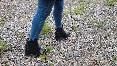 Hunter Original Block Heel Chelsea schwarz