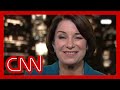 Sen. Klobuchar reacts after voters give her debate performance high marks