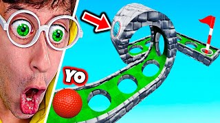 SÓLO HOYO TROLL vs HERMANO 😂⛳! (imposible) - GOLF IT #7 TEKENDO