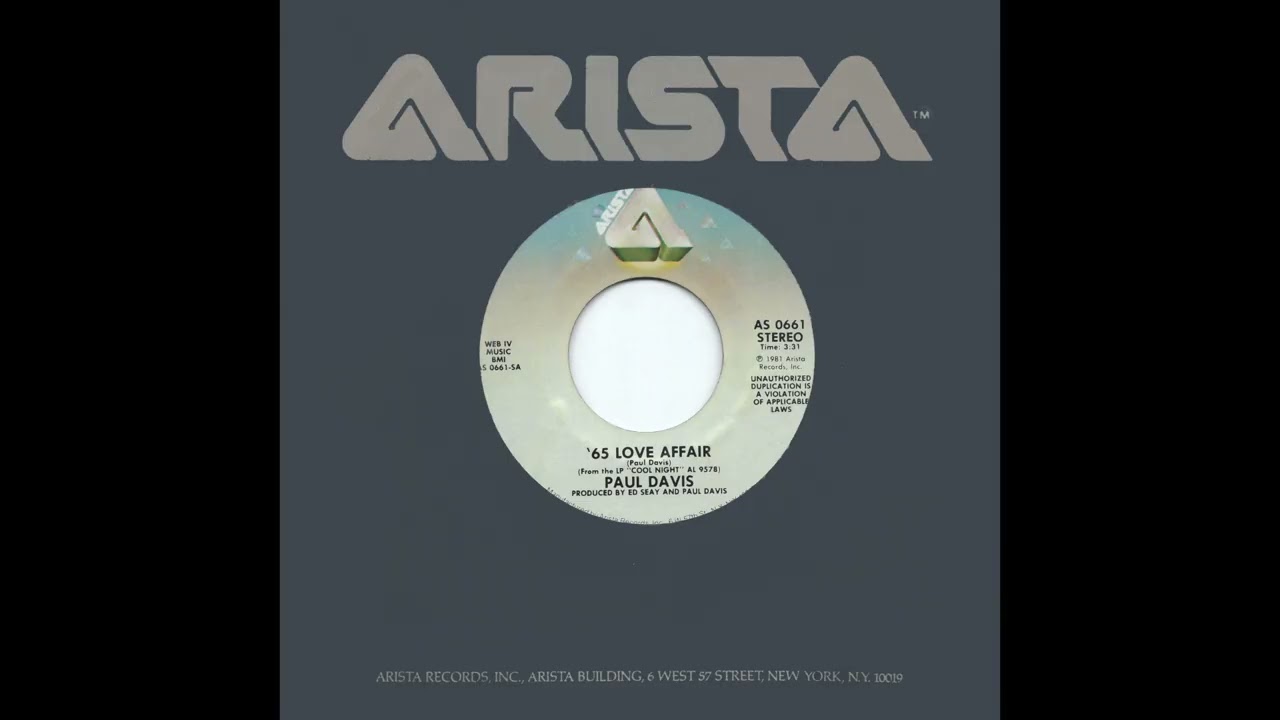 Paul Davis - '65 Love Affair (Single Version) - YouTube