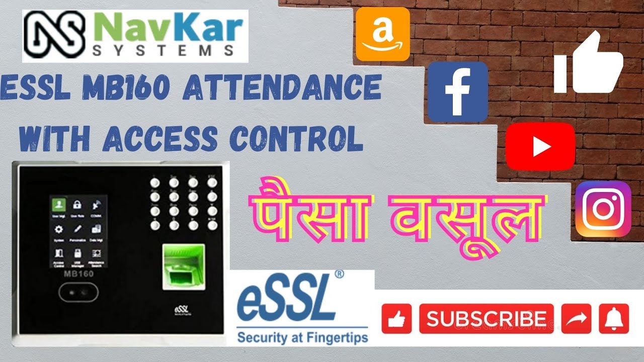 ⁣❤❤Essl mb160 attendance with access control ❤❤