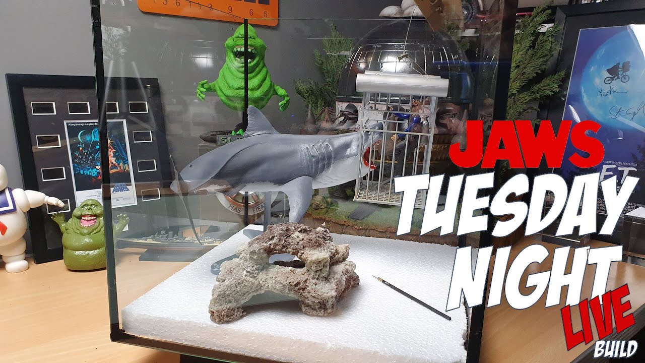Build the Pegasus Hobbies Great White Shark Jaws Diorama LIVE - Part 2