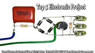 Top 5 Electronic Project Using 3 RGB LEDs CD4017 IC BC547 Diode &amp; More Eletronic Component @Utsource