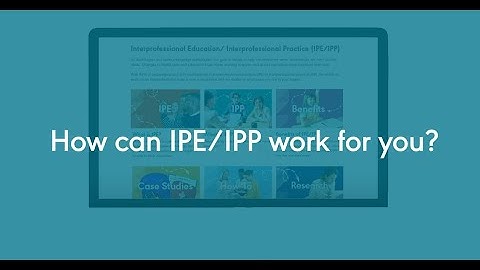 Resources Overview: Interprofessional Education/Interprofessional Practice (IPE/IPP)