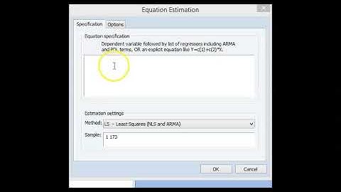 Regression run in EVIEW PART 1