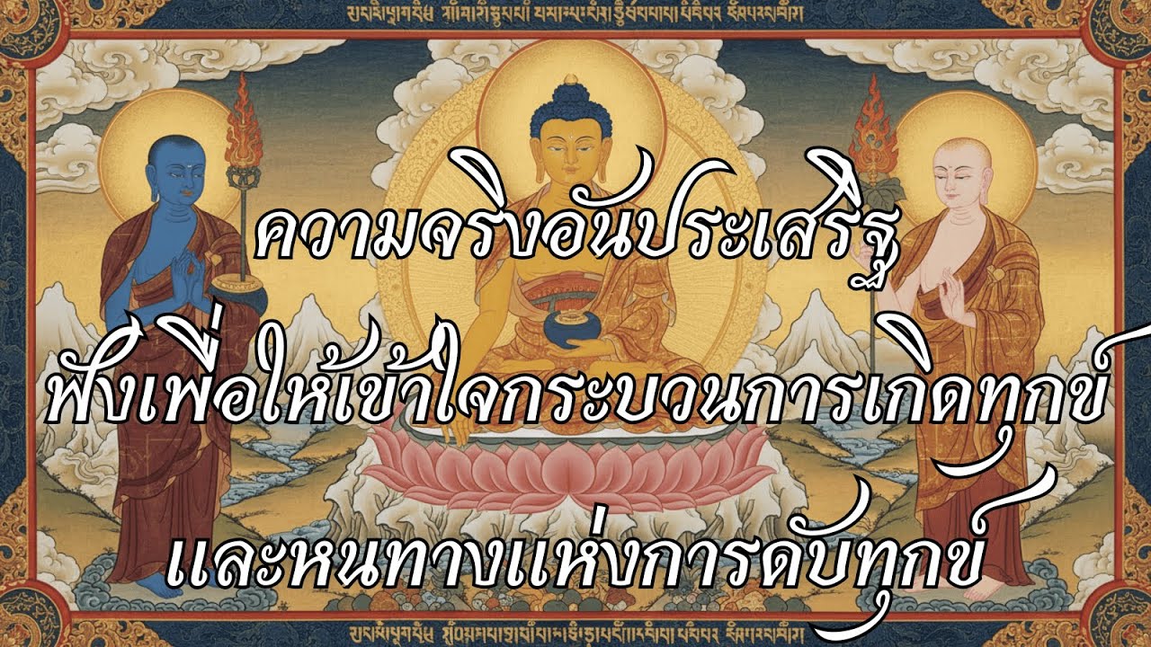 ความจริงอันประเสริฐ ฟังเพื่อให้เข้าใจกระบวนการเกิดทุกข์ และหนทางแห่งการดับทุกข์ โดยธรรมบำบัด