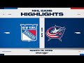NHL Highlights | Rangers vs. Blue Jackets - March 19, 2026