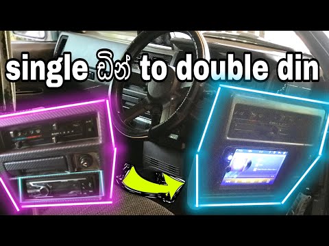 Nissan datsun D21 DIY single din to double din stereo upgrade