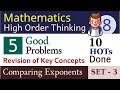 Maths 8 HOT | Comparing Exponents | Set 3