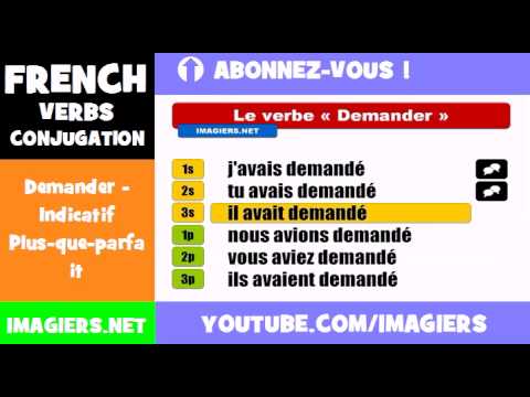 FRENCH VERB CONJUGATION = Demander Indicatif Plus que parfait - YouTube.