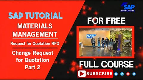 SAP Material Management | Request for Quotation RFQ | Change Request for Quotation | Part 2 | SAP MM