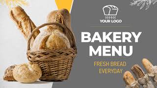 Digital Menu for Restaurants – PowerPoint Animated Template (Bakery)