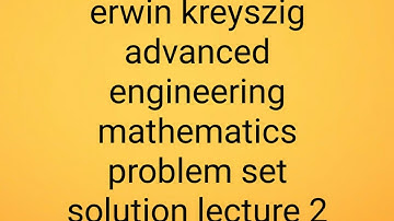 Erwin kreyszig problem set 1.1 quations