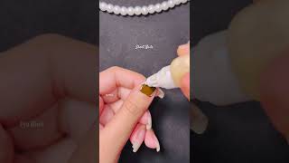 ✨🧷 Short Nails Nailart Design Using Safety Pin At Home 🏡💅 #nailart #piubhol #ytshorts